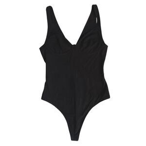 The Group Babaton Size S Bodysuit Thong Stretch Jersey Black Capsule Minimalist